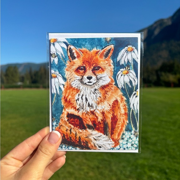 The Wildflower Company Set of 4 Watercolor Art Greeting Cards - Picture 4 of 6